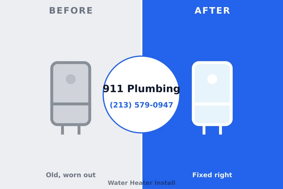 Before and after: plumbing company Campbell, OH